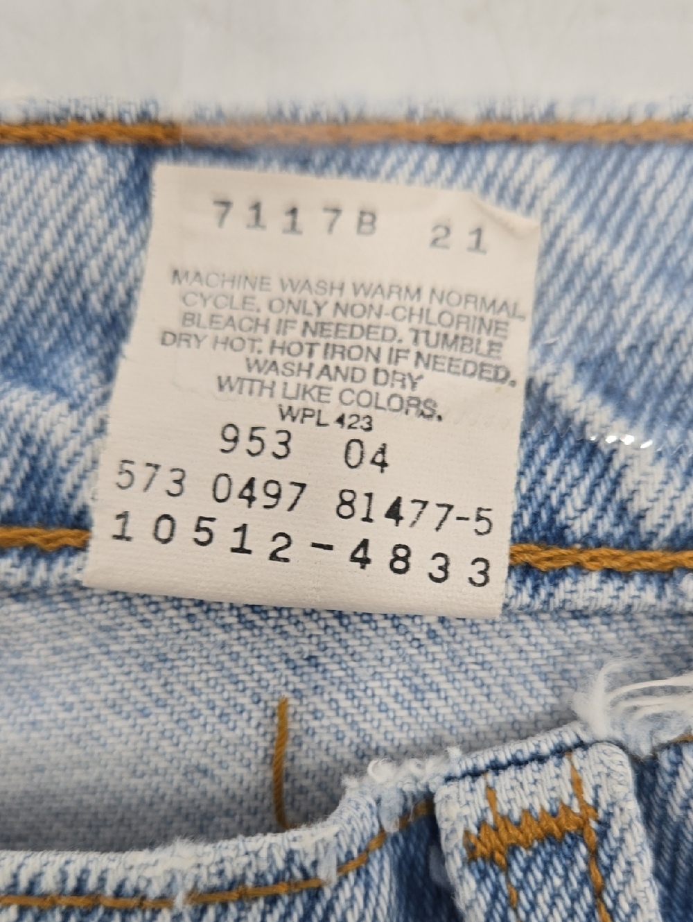 Levi's Light Blue 512 Slim Fit Tapered Vintage 90s Jeans - Picture 10 of 11
